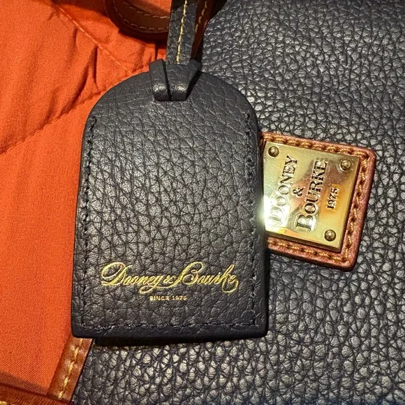 Dooney & Bourke Pebble Grain Leather Charleston Shopper - Midnight Blue - Picture 4 of 13